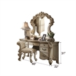 Bowery Hill Modern / Contemporary Vanity Desk in Gold Patina & Bone