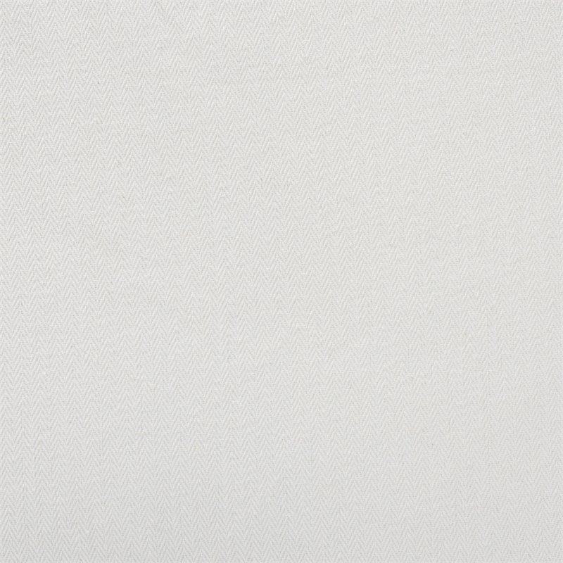 Bowery Hill Orchard White Fabric Upholstered and Brown Rattan Ottoman