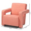Bowery Hill Contemporary Light Red Fabric Upholstered Armchair