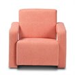 Bowery Hill Contemporary Light Red Fabric Upholstered Armchair