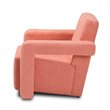 Bowery Hill Contemporary Light Red Fabric Upholstered Armchair