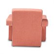 Bowery Hill Contemporary Light Red Fabric Upholstered Armchair