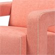 Bowery Hill Contemporary Light Red Fabric Upholstered Armchair