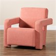 Bowery Hill Contemporary Light Red Fabric Upholstered Armchair