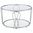 Bowery Hill Contemporary Metal 1-Shelf Coffee Table in Chrome