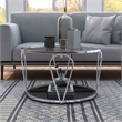 Bowery Hill Contemporary Metal 1-Shelf Coffee Table in Chrome