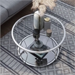 Bowery Hill Contemporary Metal 1-Shelf Coffee Table in Chrome