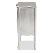 Bowery Hill Brushed Silver Finished Wood 3-Drawer Storage Cabinet