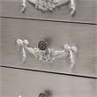 Bowery Hill Brushed Silver Finished Wood 3-Drawer Storage Cabinet