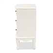 Bowery Hill Contemporary White Finished Wood 3-Drawer End Table