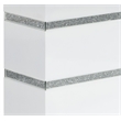 Bowery Hill Rectangle Wood Top Dining Table in Gray and White High Gloss