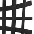 Bowery Hill Square Abstract Grid Pattern Iron Metal Wall Decor in Black