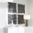 Bowery Hill Square Abstract Grid Pattern Iron Metal Wall Decor in Black