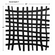 Bowery Hill Square Abstract Grid Pattern Iron Metal Wall Decor in Black