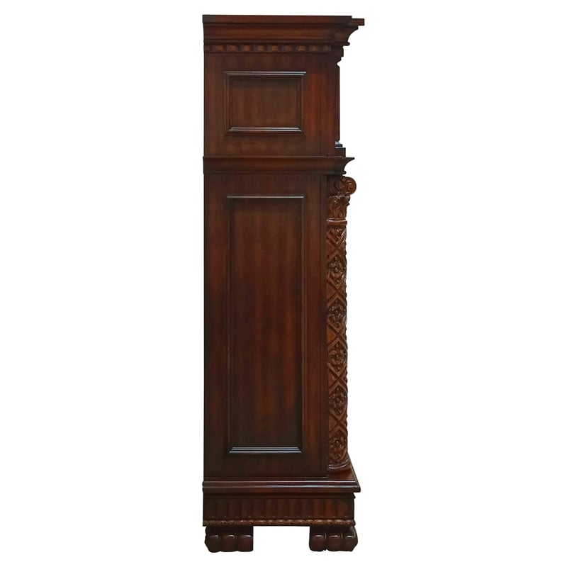 Bowery Hill Free-standing Rectangular Wooden Fireplace in Cherry