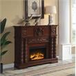 Bowery Hill Free-standing Rectangular Wooden Fireplace in Cherry