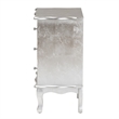 Bowery Hill Contemporary Silver Finished Wood 3-Drawer End Table