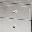 Bowery Hill Contemporary Silver Finished Wood 3-Drawer End Table