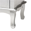 Bowery Hill Contemporary Silver Finished Wood 3-Drawer End Table