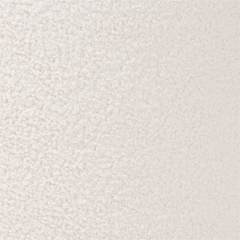 Bowery Hill Modern and Contemporary Ivory Boucle Upholstered Ottoman