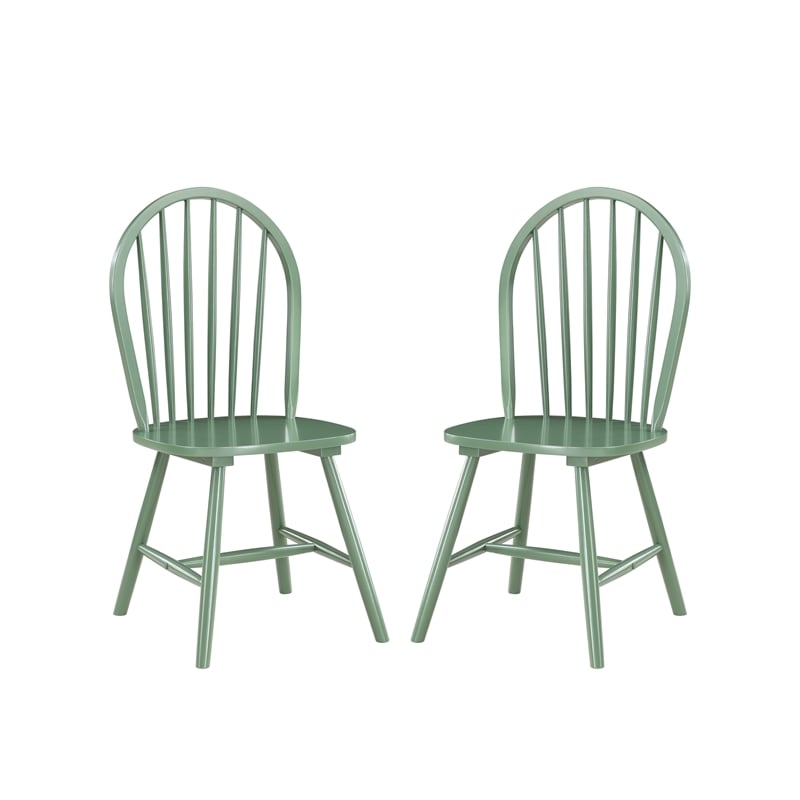 Bowery Hill Contemporary 5pc Wood Dining Set - Equestrian Green