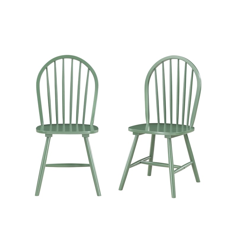 Bowery Hill Modern 6pc Rubberwood Dining Set - Equestrian Green