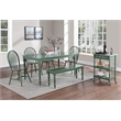 Bowery Hill Modern 6pc Rubberwood Dining Set - Equestrian Green