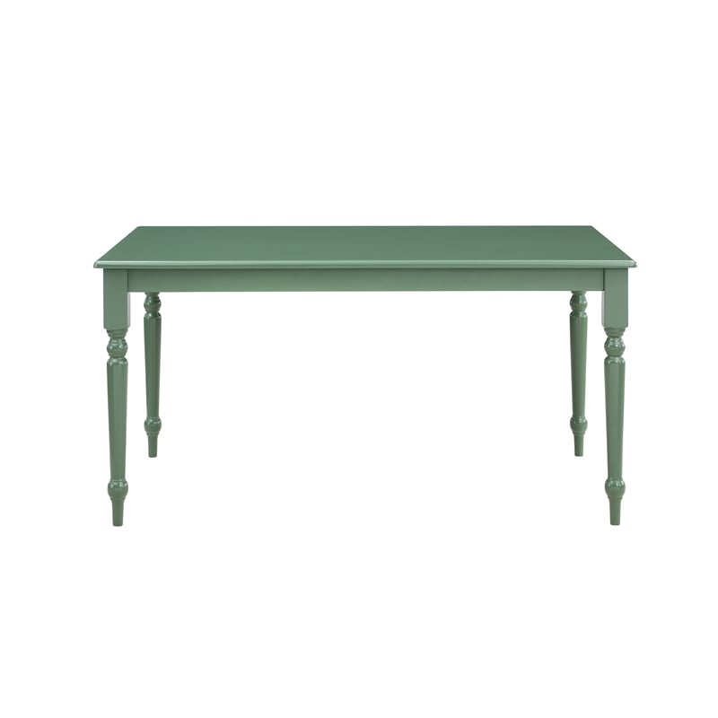 Bowery Hill Modern 6pc Rubberwood Dining Set - Equestrian Green