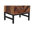 Bowery Hill Oak Wood 3 Drawer Nightstand - Natural Oak Finish