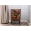 Bowery Hill Oak Wood 3 Drawer Nightstand - Natural Oak Finish