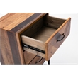 Bowery Hill Oak Wood 3 Drawer Nightstand - Natural Oak Finish