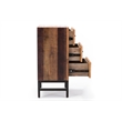 Bowery Hill Oak Wood 3 Drawer Nightstand - Natural Oak Finish
