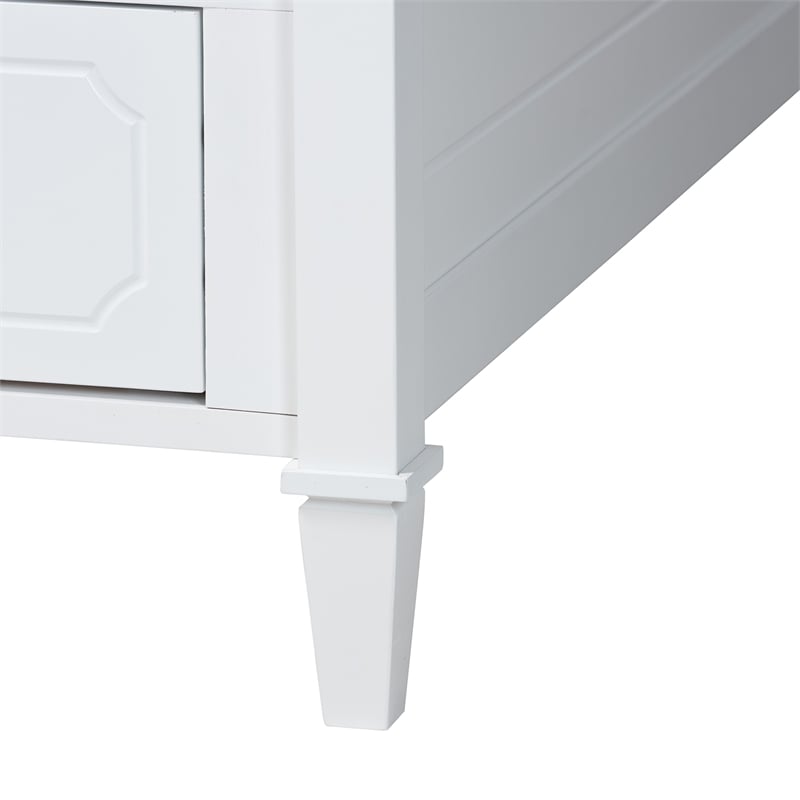 Bowery Hill Modern White Finished Wood Twin Size 3-Drawer Daybed