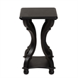 Bowery Hill Classic and Traditional Wood End Table in Black Finish