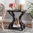 Bowery Hill Classic and Traditional Wood End Table in Black Finish