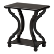 Bowery Hill Classic and Traditional Wood End Table in Black Finish