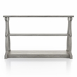 Bowery Hill Modern Wood 2-Shelf Console Table in Vintage Gray Oak