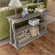 Bowery Hill Modern Wood 2-Shelf Console Table in Vintage Gray Oak