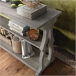 Bowery Hill Modern Wood 2-Shelf Console Table in Vintage Gray Oak
