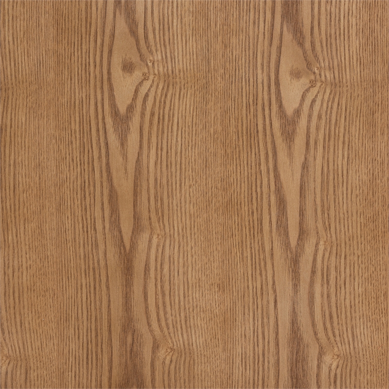 Bowery Hill Modern Oak Brown Wood and Black Metal 3-Tier End Table