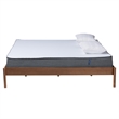 Bowery Hill Modern Ash Walnut Finished Wood Queen Size Bed Frame