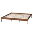 Bowery Hill Modern Ash Walnut Finished Wood Queen Size Bed Frame