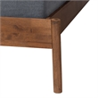 Bowery Hill Modern Ash Walnut Finished Wood Queen Size Bed Frame