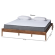 Bowery Hill Modern Ash Walnut Finished Wood Queen Size Bed Frame