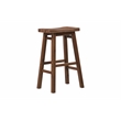 Bowery Hill Saddle Bar Height stool Chestnut Wire-Brush - Set of 2