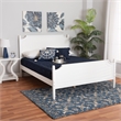 Bowery Hill Modern White Finished Wood Queen Size Platform Bed