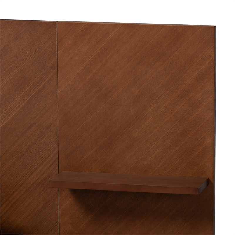 Bowery Hill Ash Wood Queen Platform Storage Bed with Nightstands
