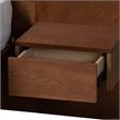 Bowery Hill Ash Wood Queen Platform Storage Bed with Nightstands