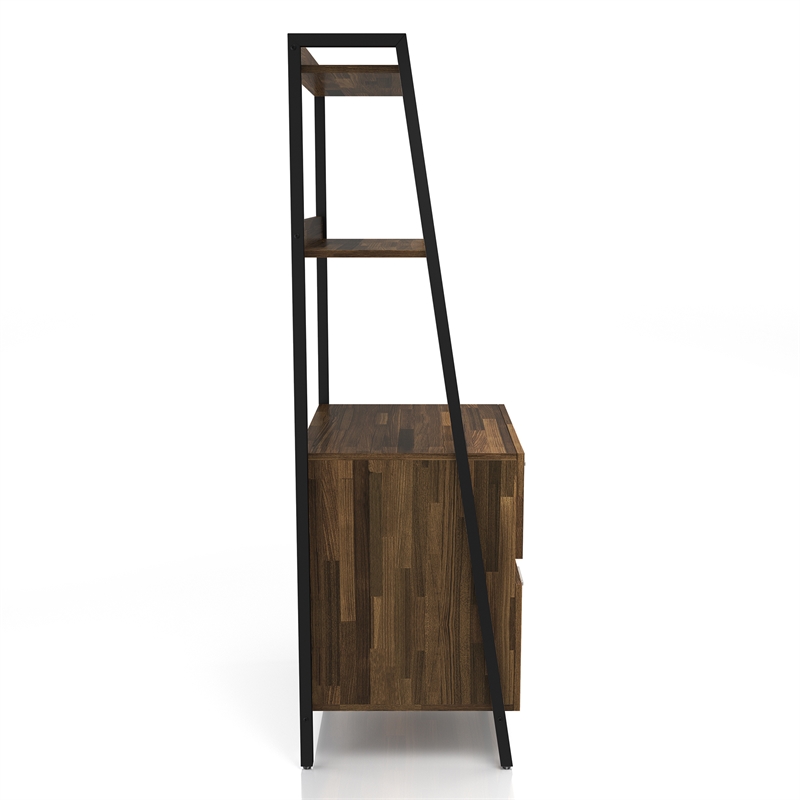Bowery Hill Wood 1-Drawer File Cabinet in Light Brown Hickory