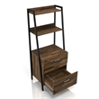 Bowery Hill Wood 1-Drawer File Cabinet in Light Brown Hickory
